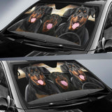 Rottweiler Car Auto Sun Shade Funny Dog Windshield 172609 - YourCarButBetter