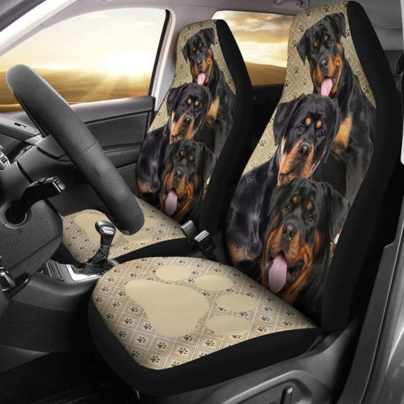 Rottweiler Car Seat Covers Funny Dog Car Seat Covers 201309 - YourCarButBetter