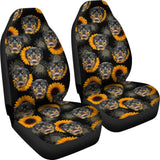 Rottweiler Love Sunflower Car Seat Covers 210702 - YourCarButBetter