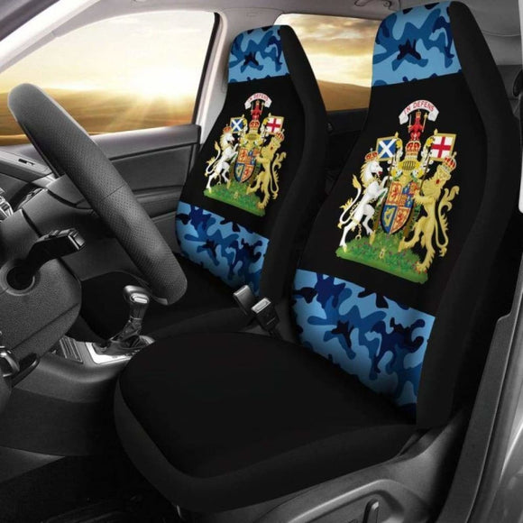 Royal Coat Of Arms Of Scotland With Camo Style Car Seat Covers Amazing 112608 - YourCarButBetter