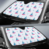 Sailboat Anchor Pattern Car Auto Sun Shades 460402 - YourCarButBetter