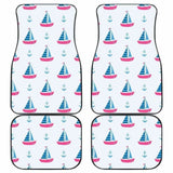 Sailboat Anchor Pattern Front And Back Car Mats 192609 - YourCarButBetter