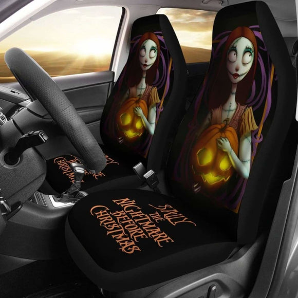 Sally Hold Pumpkin Nightmare Before Christmas Car Seat Covers 2 Amazing 101819 - YourCarButBetter