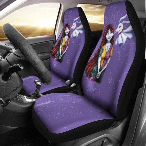 Sally & Zero Nightmare Before Christmas Car Seat Covers 101819 - YourCarButBetter
