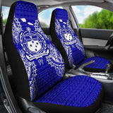 Samoa Car Seat Cover - Samoa Coat Of Arms Map Blue - 105905 - YourCarButBetter