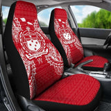 Samoa Car Seat Cover - Samoa Coat Of Arms Map Red White - 105905 - YourCarButBetter