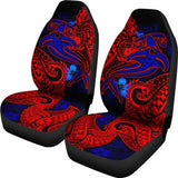 Samoa Car Seat Covers - Blue Shark Polynesian Tattoo - 102802 - YourCarButBetter