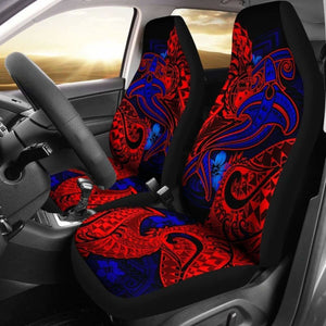 Samoa Car Seat Covers - Blue Shark Polynesian Tattoo - 102802 - YourCarButBetter