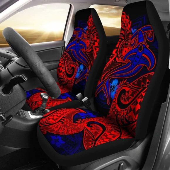 Samoa Car Seat Covers - Blue Shark Polynesian Tattoo - 102802 - YourCarButBetter