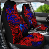 Samoa Car Seat Covers - Blue Shark Polynesian Tattoo - 102802 - YourCarButBetter