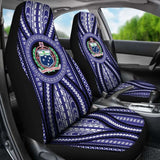 Samoa Car Seat Covers - Samoa Coat Of Arms Blue Version - 105905 - YourCarButBetter
