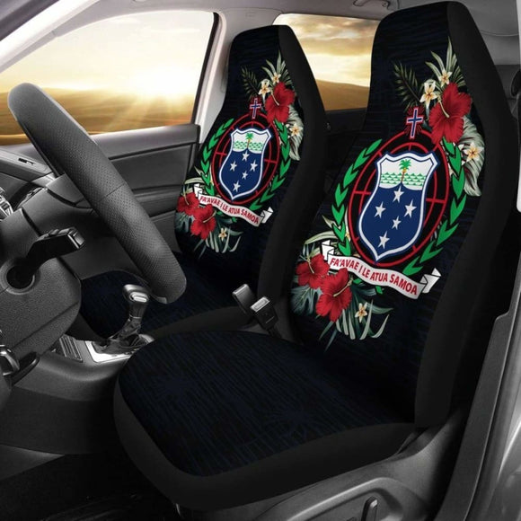 Samoa Car Seat Covers - Samoa Coat Of Arms Hibiscus - 232125 - YourCarButBetter