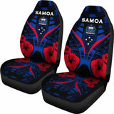 Samoa Car Seat Covers - Samoa Coat Of Arms Hibiscus Polynesian Tattoo - 232125 - YourCarButBetter