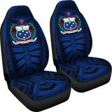 Samoa Car Seat Covers - Samoa Coat Of Arms Polynesian Multiple Blue - 105905 - YourCarButBetter