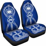 Samoa Car Seat Covers - Samoa Coat Of Arms Polynesian Tribal Blue - 105905 - YourCarButBetter