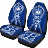 Samoa Car Seat Covers - Samoa Coat Of Arms Polynesian Tribal Blue - 105905 - YourCarButBetter