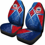 Samoa Car Seat Covers - Samoa Flag With Polynesian Patterns - 105905 - YourCarButBetter