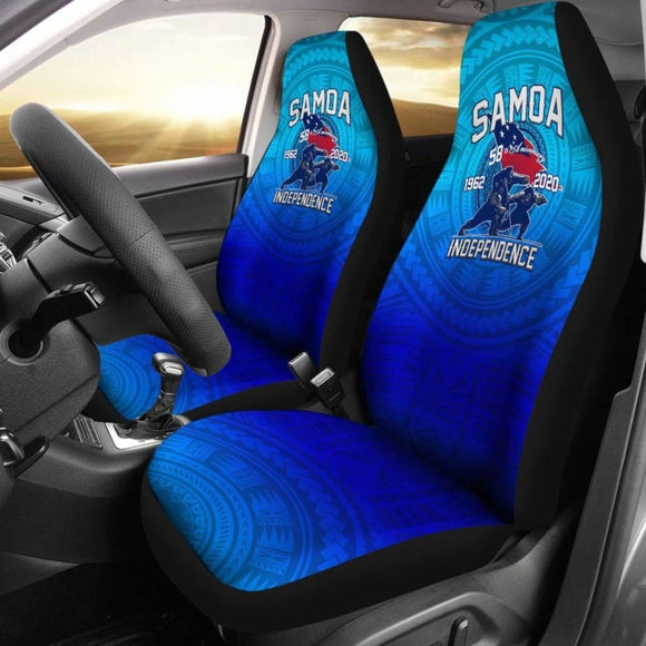 Samoa Car Seat Covers Independence Anniversary 58Th Years 105905 - YourCarButBetter