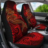 Samoa Car Seat Covers - Red Shark Polynesian Tattoo - 102802 - YourCarButBetter