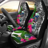 Samoa Car Seat Covers White - Turtle Plumeria Banana Leaf - 091114 - YourCarButBetter