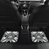 Samoa Custom Tatau White Patterns Car Floor Mats 211904 - YourCarButBetter