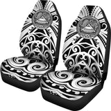 Samoa Custom Tatau White Patterns Car Seat Covers 211904 - YourCarButBetter