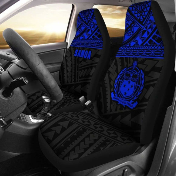 Samoa Polynesian Car Seat Covers Blue - 105905 - YourCarButBetter