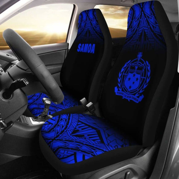 Samoa Polynesian Car Seat Covers - Blue Fog - 105905 - YourCarButBetter