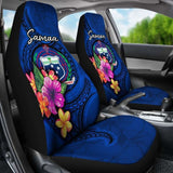Samoa Polynesian Car Seat Covers - Floral With Seal Blue - 12 153908 - YourCarButBetter