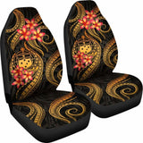 Samoa Polynesian Car Seat Covers - Gold Plumeria - 105905 - YourCarButBetter