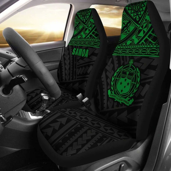 Samoa Polynesian Car Seat Covers Green - 105905 - YourCarButBetter
