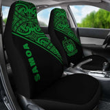Samoa Polynesian Car Seat Covers - Green Curve - 105905 - YourCarButBetter
