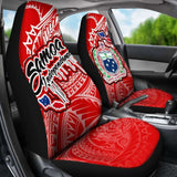 Samoa Polynesian Car Seat Covers - Independence Day Red Version - 105905 - YourCarButBetter