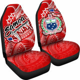Samoa Polynesian Car Seat Covers - Independence Day Red Version - 105905 - YourCarButBetter