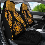 Samoa Polynesian Car Seat Covers Pride Seal And Hibiscus Gold - 232125 - YourCarButBetter