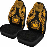 Samoa Polynesian Car Seat Covers Pride Seal And Hibiscus Gold - 232125 - YourCarButBetter
