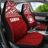 Samoa Polynesian Car Seat Covers Red - 105905 - YourCarButBetter