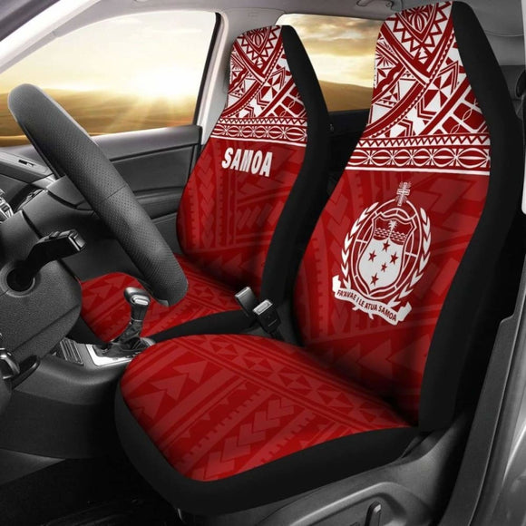 Samoa Polynesian Car Seat Covers Red - 105905 - YourCarButBetter