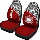 Samoa Polynesian Car Seat Covers - Red Curve - 105905 - YourCarButBetter