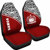 Samoa Polynesian Car Seat Covers - Red Curve - 105905 - YourCarButBetter