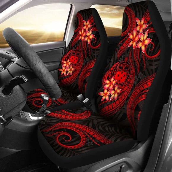 Samoa Polynesian Car Seat Covers - Red Plumeria - 105905 - YourCarButBetter