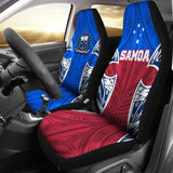 Samoa Polynesian Car Seat Covers - Samoan Pattern With Seal - 093223 - YourCarButBetter