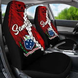 Samoa Polynesian Car Seat Covers - Tribal Wave Tattoo Flag Color - 174914 - YourCarButBetter