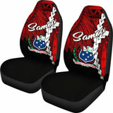 Samoa Polynesian Car Seat Covers - Tribal Wave Tattoo Flag Color - 174914 - YourCarButBetter