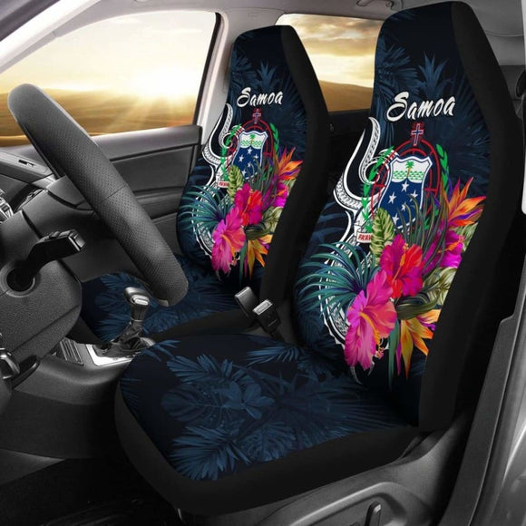 Samoa Polynesian Car Seat Covers - Tropical Flowers - 105905 - YourCarButBetter