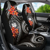 Samoa Polynesian Car Seat Covers - White Plumeria - 105905 - YourCarButBetter