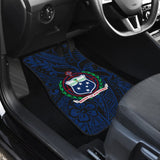 Samoa Seal In Polynesian Tattoo Blue Style Car Floor Mats 211904 - YourCarButBetter