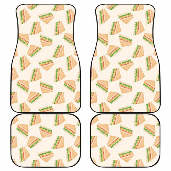 Sandwich Pattern Print Design 01 Front And Back Car Mats 160830 - YourCarButBetter