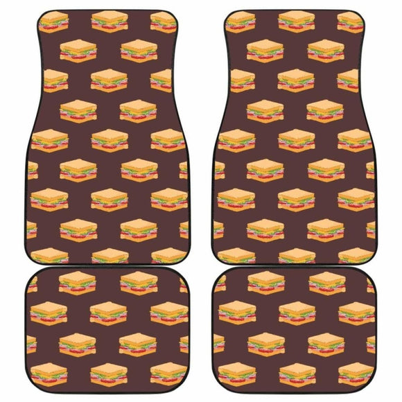 Sandwich Pattern Print Design 04 Front And Back Car Mats 160830 - YourCarButBetter