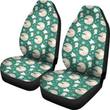 Santa Claus And Reindeer In Christmas Night Car Seat Covers 210601 - YourCarButBetter